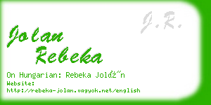 jolan rebeka business card